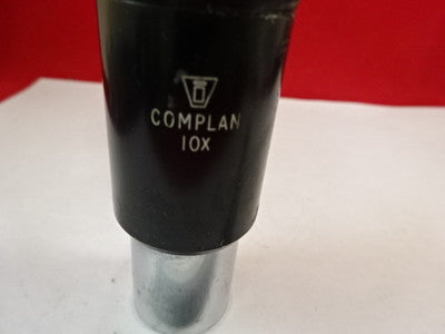 MICROSCOPE PART EYEPIECE OCULAR COMPLAN 10X OPTICS AS IS B#IL-2-38