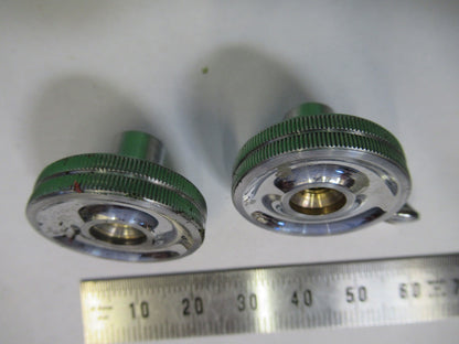 SEIBERT WETZLAR BRASS SET KNOBS MICROSCOPE PART AS PICTURED U9-A-26