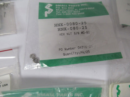 LOT MINI HARDWARE PARTS screws nuts etc KIMBALL PHYSICS AS PICTURED W1-A-42