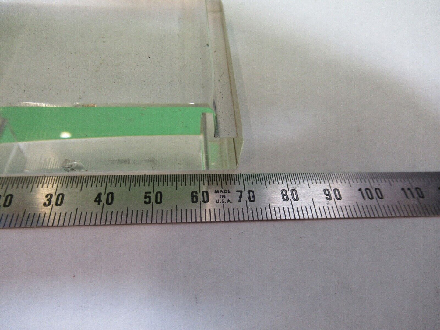 OPTICAL RARE GLASS BLOCK MIL SPEC THICK LASER OPTICS AS PICTURED G7-A-57