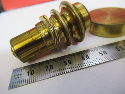 ANTIQUE BRASS RJ BECK LONDON "1/5" OBJECTIVE MICROSCOPE AS PICTURED &F8-A-82