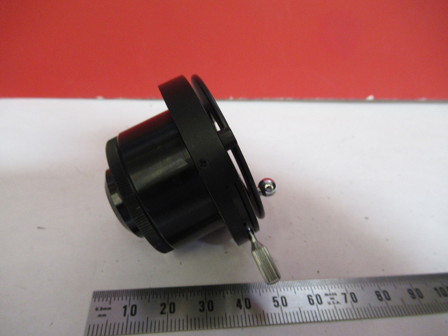 MEIJI JAPAN CONDENSER + IRIS MICROSCOPE PART AS PICTURED X8-B-35
