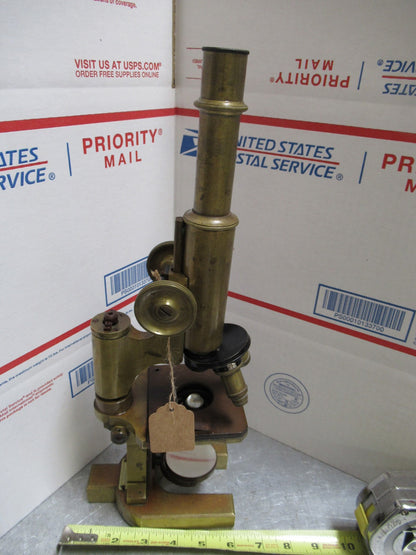 FOR PARTS OR REPAIR ANTIQUE GERMAN  MICROSCOPE PAUL WAECHTER circa 1850 LOB