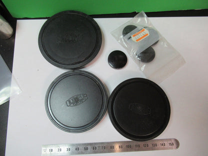 OLYMPUS PLASTIC CAPS LEITZ OBJECTICE CAPS LOT MICROSCOPE AS PICTURED T5-A-93