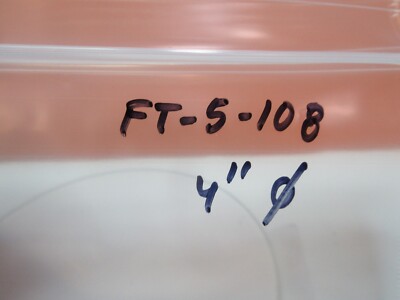 OPTICAL GLASS ROUND PLATE 4" DIAMETER LASER OPTICS AS PICTURED &FT-5-108