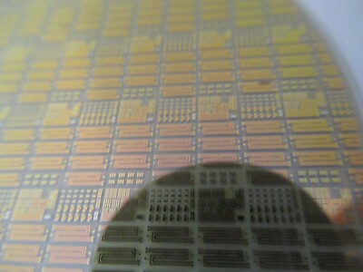 Sapphire Wafer Crystal with Components Platinum Gold Coat