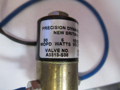 ELECTRIC SOLENOID AIR VALVE PRECISION DYNAMICS CONTROL FLOW AS IS H9-B-25