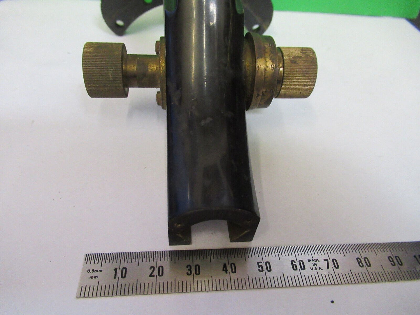 CARL ZEISS JENA ANTIQUE BRASS STAGE SUPPORT MICROSCOPE PART AS PICTURED #W5-B-03