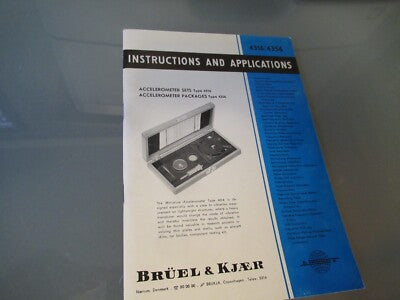 VINTAGE MANUAL BRUEL KJAER 4316 4356 ACCELEROMETER 1966 AS PICTURED