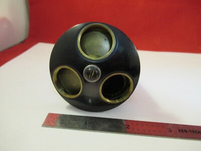 Antique Brass Bausch & Lomb Tubus + Nosepiece Microscope Part