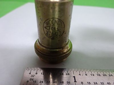 Microscope Part Vintage Objective Baker London 1/6 Optics