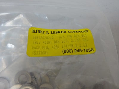 HIGH VACUUM KUST LESKER LOT SCREWS NUTS AS IS BIN#N8-H-12