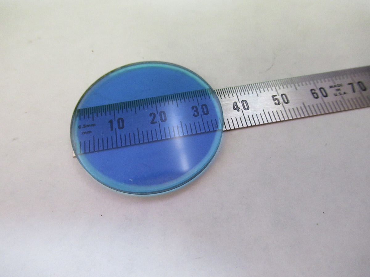 OLD LEITZ WETZLAR BLUE GLASS FILTER OPTICS MICROSCOPE PART AS PICTURED X4-A-42