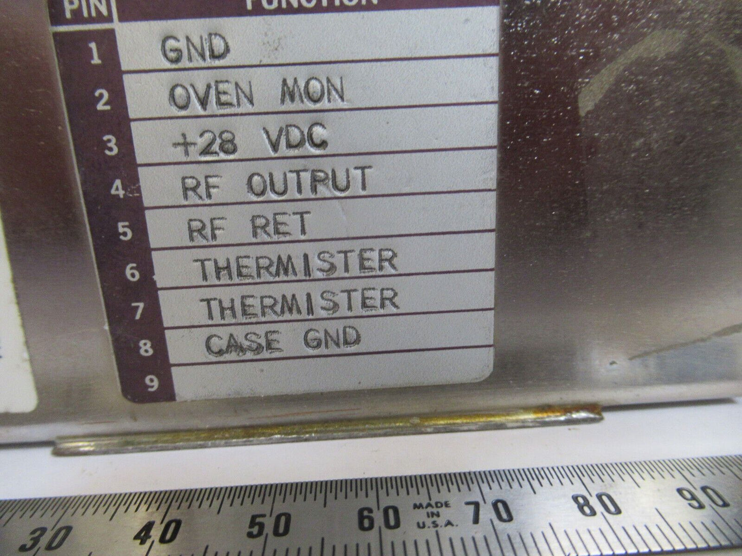 FREQUENCY ELECTRONICS QUARTZ OSCILLATOR FREQUENCY 20-22 MHz AS PICTURED G4-A-31