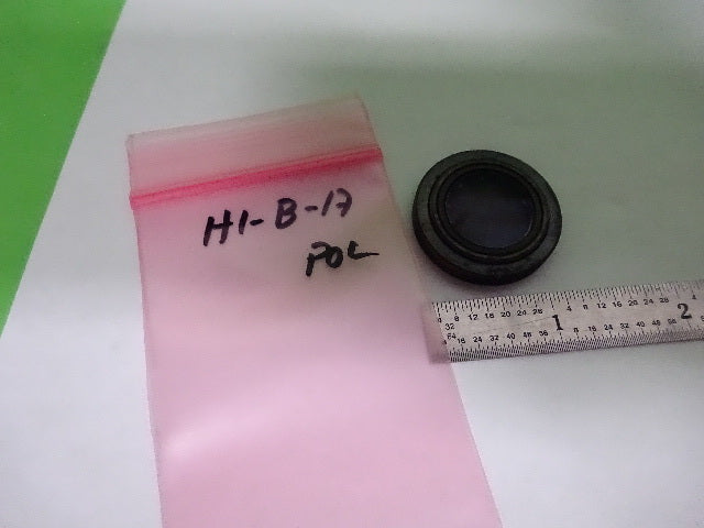 MICROSCOPE PART POLARIZER POL FAIR CONDITION FILTER OPTICS AS IS #H1-B-17