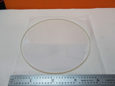 OPTICAL GLASS ROUND PLATE 4" DIAMETER LASER OPTICS AS PICTURED &FT-5-108