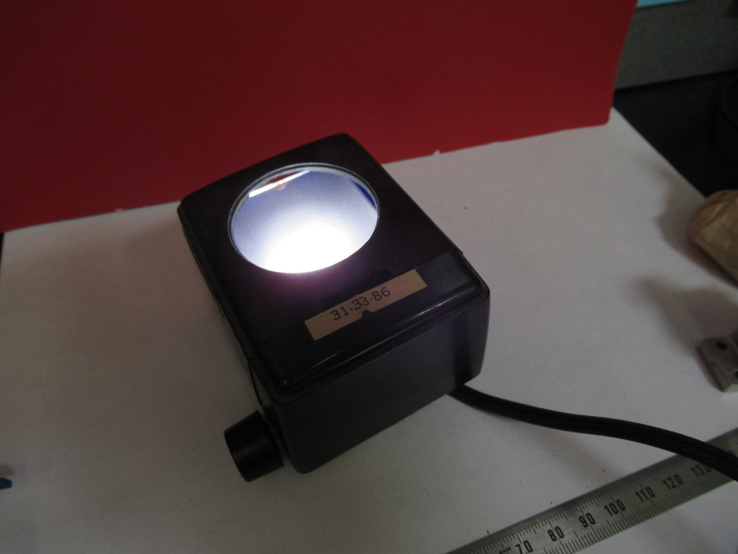 ANTIQUE BAUSCH LOMB ILLUMINATOR LAMP WORKS MICROSCOPE PART AS PICTURED T9-A-51