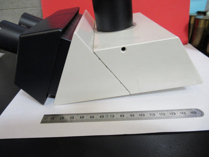 LEICA LEITZ GERMANY DMRB TRINOCULAR HEAD MICROSCOPE PART AS PICTURED T5-A-03