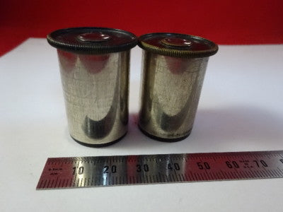 Pair Vintage 10X Lens Eyepiece Ocular Microscope Part Optics