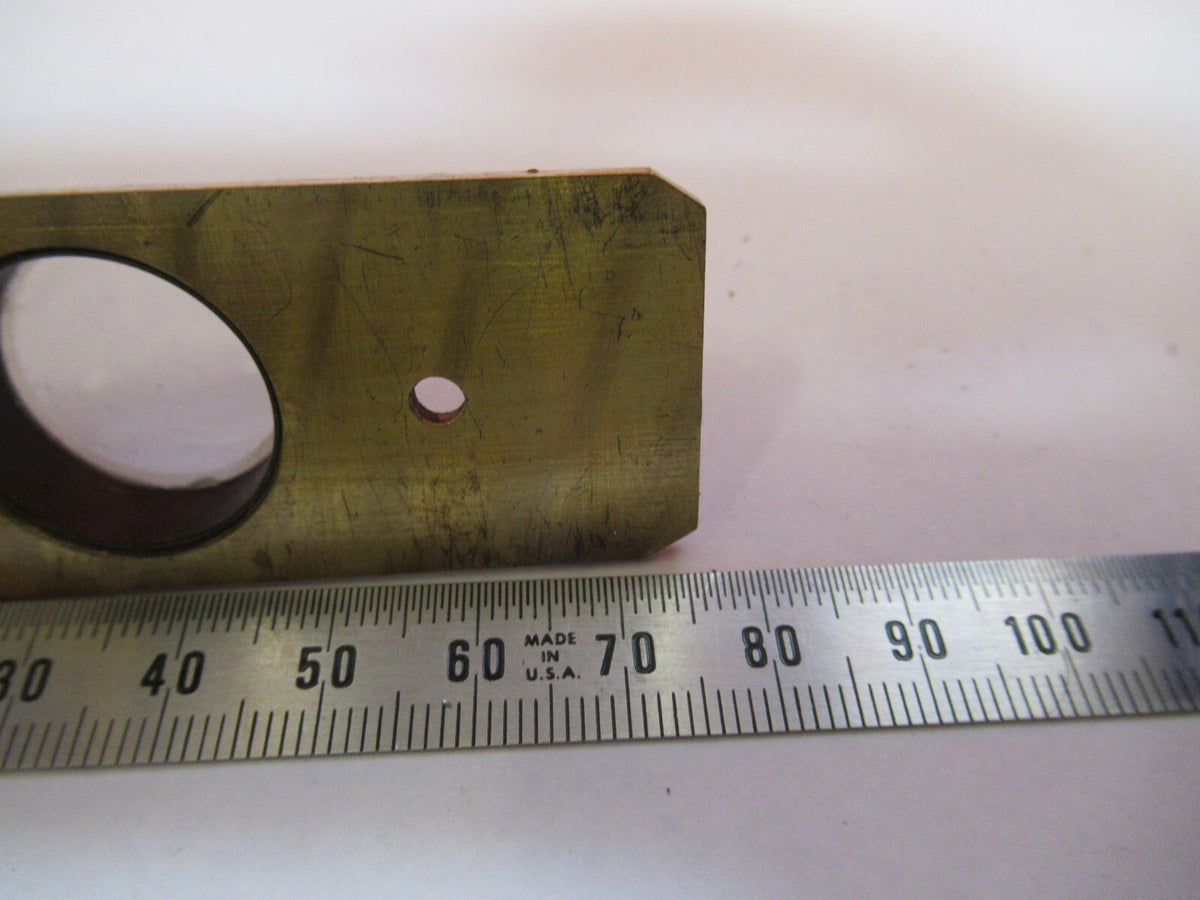 ANTIQUE BRASS COMPRESSORIUM STAGE LONDON MICROSCOPE PART AS PICTURED F8-A-40