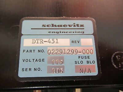 SCHAEVITZ DTR-451 DIGITAL TRANSDUCER SIGNAL CONDITIONER for ACCELEROMETER #TD-3