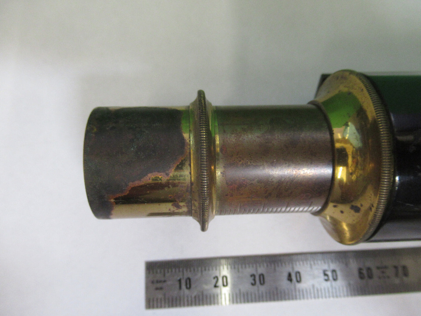 Antique Watson London Brass Tubus + Nosepiece Microscope Part AS Pic