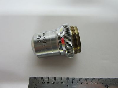 MICROSCOPE VINTAGE PART OPTICAL OBJECTIVE BAUSCH LOMB 10X OPTICS AS IS BIN#E2-11