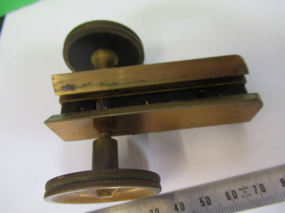 ANTIQUE BRASS BAUSCH LOMB KNOBS MACRO ADJUST MICROSCOPE PART AS PICTURED W3-C-02