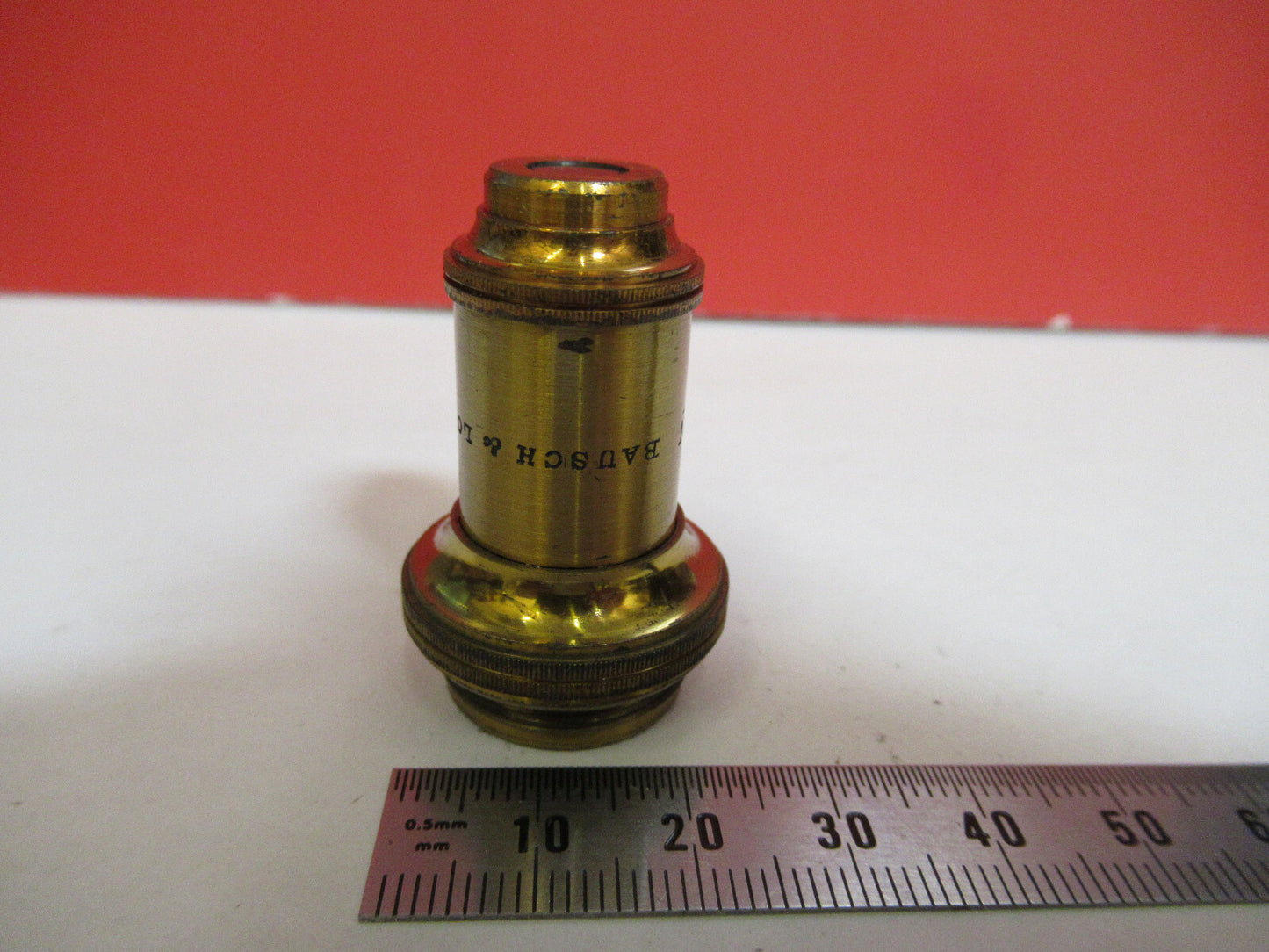 ANTIQUE BRASS BAUSCH LOMB LENS OBJECTIVE MICROSCOPE PART AS PICTURED T9-A-15