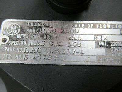 C130 C-130 FUEL TRANSMITTER RATE of FLOW LAC-624317-1 PN 8TJ54GAD2 AIRCRAFT TC-2