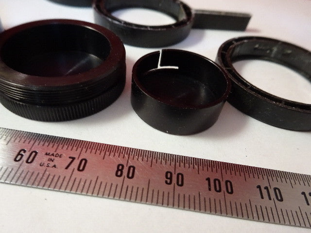 Lot 6 Ea Microscope Parts Assorted Mounts Optics AS IS