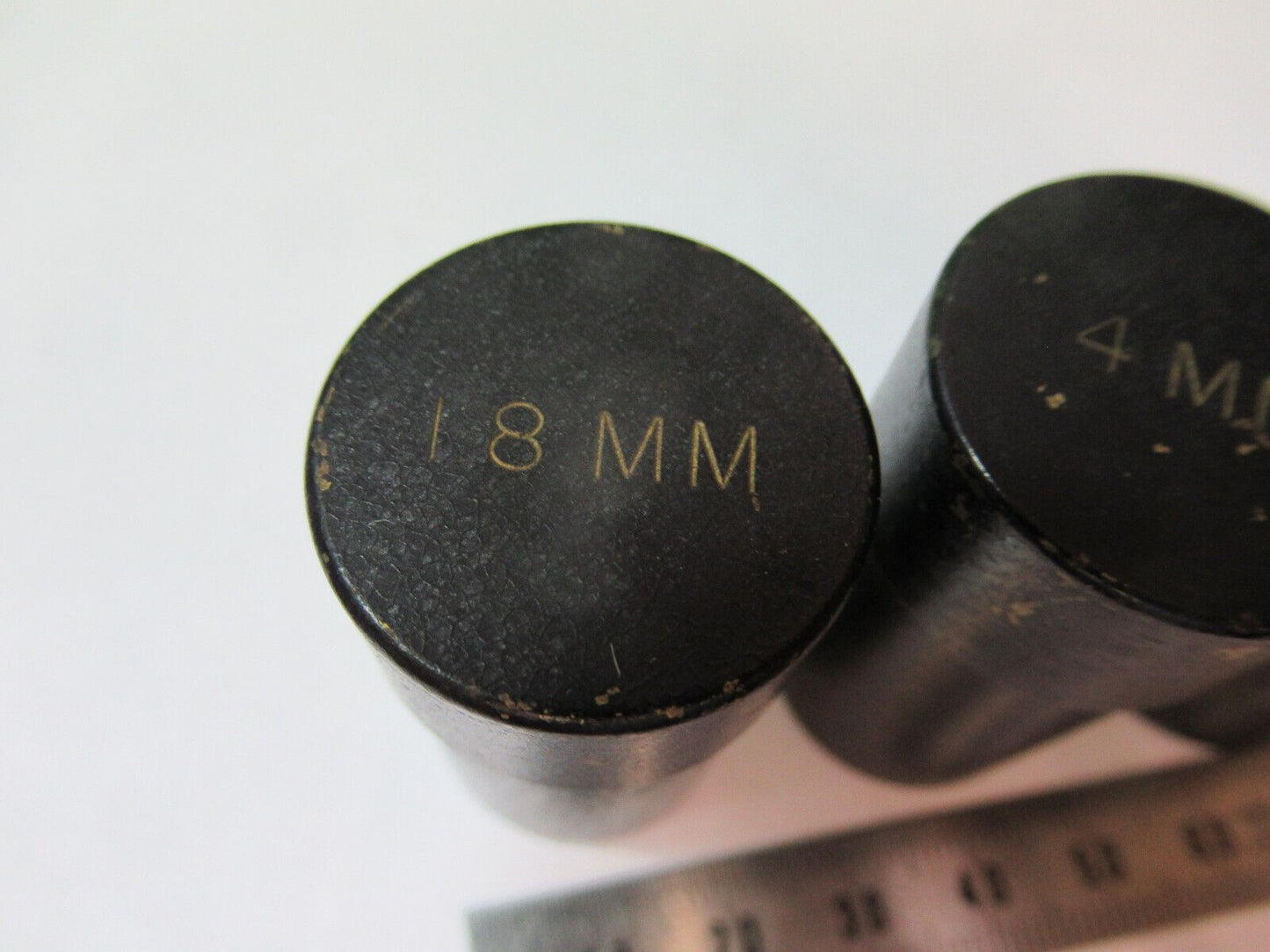 LOT 3 EA BRASS OBJECTIVE CANISTERS SPENCER MICROSCOPE PART AS PICTURED #H9-C-27