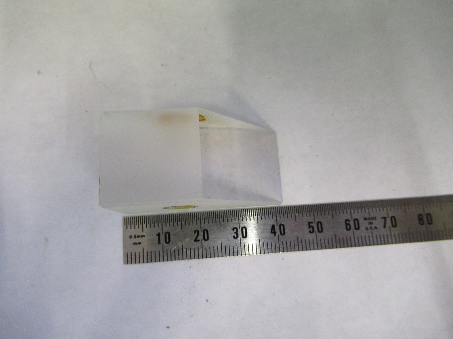BAUSCH LOMB GLASS PRISM OPTICS MICROSCOPE PART AS PICTURED T2-A-63