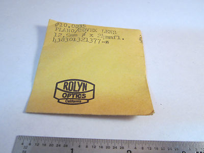 Optical Lens PlanO Convex 12.5 mm Diameter Fl 24 mm Laser Optics BIN#3K ii