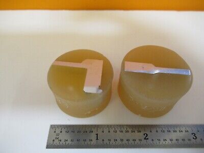 Lot 2 ea METALLOGRAPHIC METAL CROSS SECTION SPECIMEN MICROSCOPY SAMPLE &A7-A-22