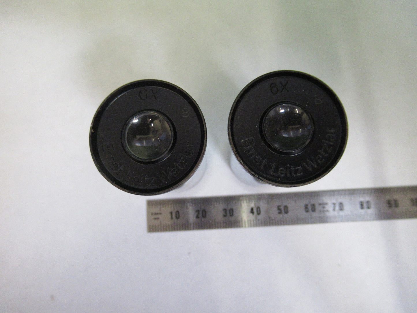 LEITZ ERNST LOT PAIR LENS 6X EYEPIECE MICROSCOPE PART AS PICTURED X7-A-99