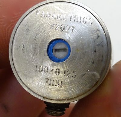 PANAMETRICS V2027 100/0.125 ULTRASONIC SENSOR AS IS BIN#K6-85