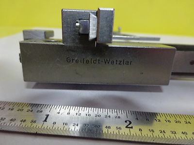 Microscope Stage Specimen Micrometer Germany Greifeldt Wetzlar Optics