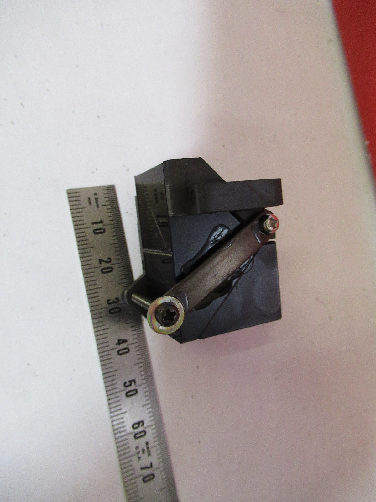 MEIJI JAPAN MOUNTED GLASS PRISM MICROSCOPE PART AS PICTURED X8-B-38