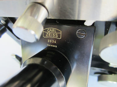 VINTAGE CARL ZEISS OPTICS GERMANY MICROSCOPE MICRO INTERFEROMETER SIX OBJECTIVES