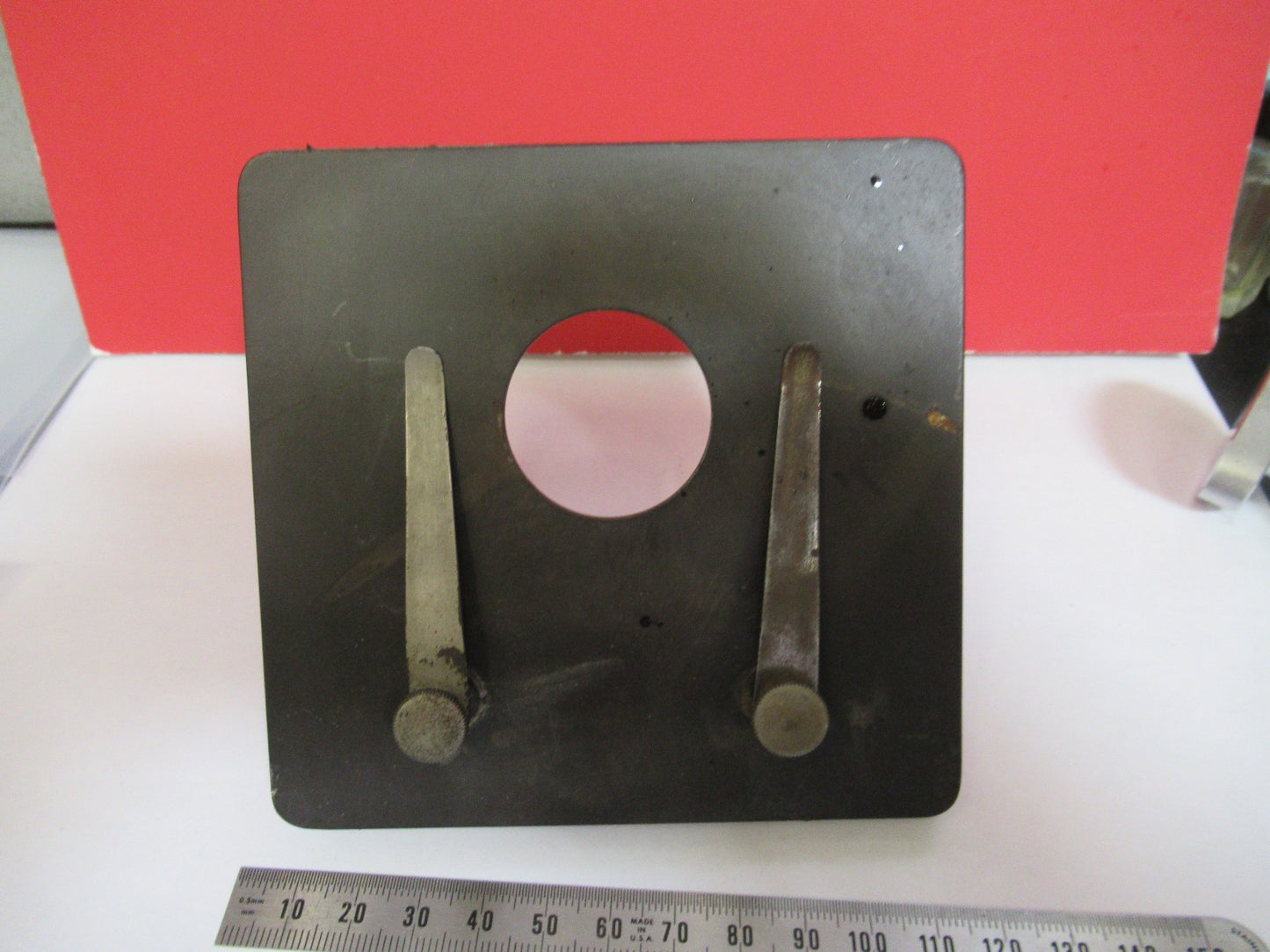 ANTIQUE SPENCER AO STAGE TABLE SPECIMEN MICROSCOPE PART AS PICTURED V7-A-88