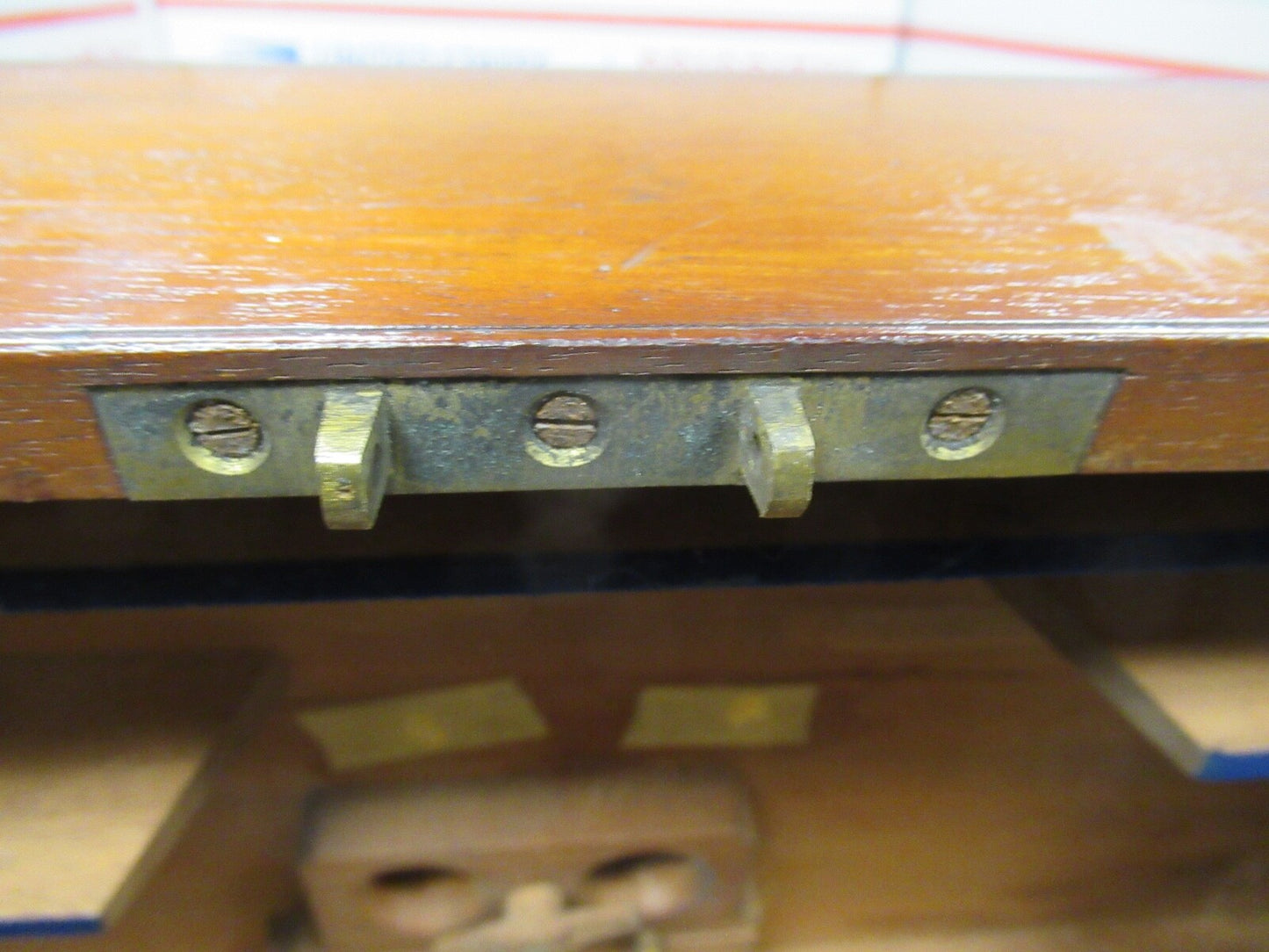 ANTIQUE WOOD CABINET EMPTY HENRY CROUCH UK MICROSCOPE PART LOBBY