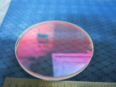 OPTICAL FILTER COATED [chipped on edge] laser #3-31 OPTICS BIN#3