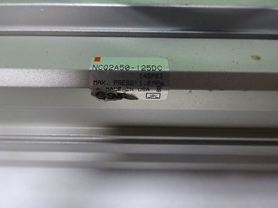 SMC NCQ2A50-125DC PNEUMATIC AIR CYLINDER CONTROL SYSTEMS AS IS BIN#X9-01