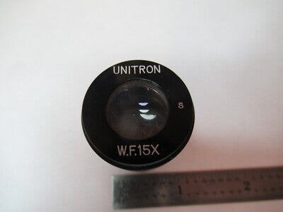 UNITRON JAPAN WF15X LENS EYEPIECE MICROSCOPE PART OPTICS AS PICTURED &85-B-125