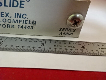 POSITIONING STAGE UNI SLIDE VELMEX A4000  AS IS #IL6-24