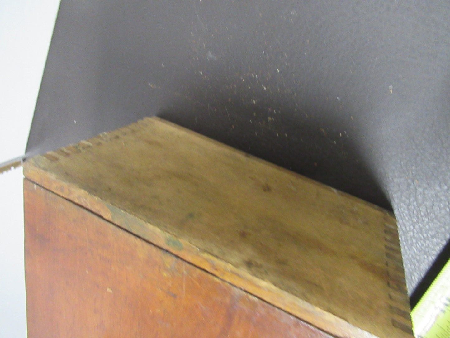 ANTIQUE WOOD CABINET EMPTY TIGHE MICHIGAN MICROSCOPE PART ta-5
