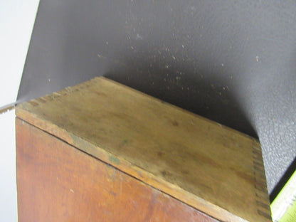 ANTIQUE WOOD CABINET EMPTY TIGHE MICHIGAN MICROSCOPE PART ta-5