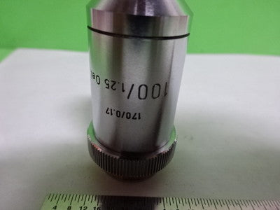 MICROSCOPE PART LEITZ GERMANY OBJECTIVE 100X OPTICS AS IS BIN#8M-C-16