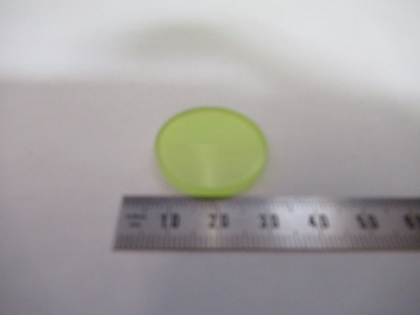 OPTICAL MICROSCOPE FILTER YELLOW SCHOTT OPTICS AS PICTURED T5-A-80